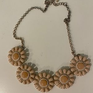 Peach Flower Statement Necklace